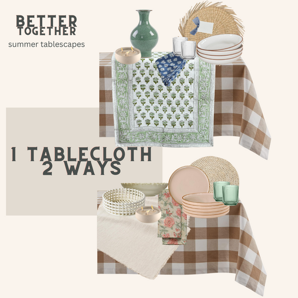 Better Together: Brown Buffalo Check Tablecloth Gets Elevated